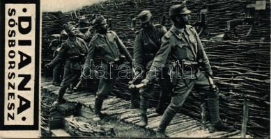 1915 17 darab I. világháborús csatajeleneteket ábrázoló számolócédula sorozat / Set of 17 counting-slips with military scenes of the WW. I.