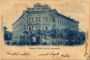 1900 Szeged, Állami felsőbb leányiskola. Schulhof Károly kiadása (szakadás / tear)