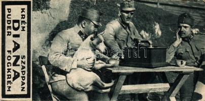 1915 17 darab I. világháborús csatajeleneteket ábrázoló számolócédula sorozat / Set of 17 counting-s...