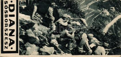 1915 17 darab I. világháborús csatajeleneteket ábrázoló számolócédula sorozat / Set of 17 counting-s...