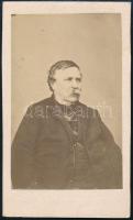 cca 1870 Deák Ferenc (1803-1876) politikus, jogász, táblabíró, jelzetlen keményhátú fotó, 10x6 cm