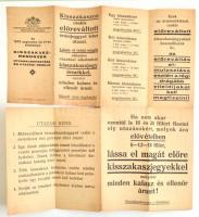 1933 Budapest Székesfővárosi Közlekedési Részvénytársaság kisszakaszrendszer útvonalbeosztása és uta...