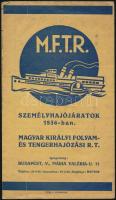 1936 Magyar Királyi Folyam- és Tengerhajózási Rt. személyhajójárati menetrendje