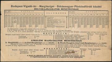 1936 Magyar Királyi Folyam- és Tengerhajózási Rt. személyhajójárati menetrendje