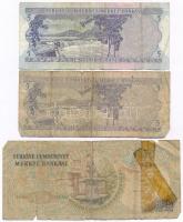 Törökország 1970. 5 db 5L (2x), 50L, 100L, 10000L T:III-IV
Turkey 1970. 5 pieces 5 Lira (2x), 50 Li...