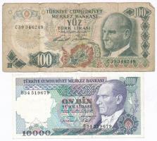 Törökország 1970. 5 db 5L (2x), 50L, 100L, 10000L T:III-IV
Turkey 1970. 5 pieces 5 Lira (2x), 50 Li...