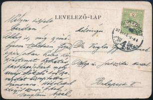 Zempléni Árpád (1865-1919) költő, műfordító saját kézzel írt képeslapja