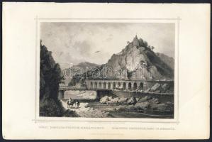 1860 Mehadia metszet / Mehadia engraving 16x24cm