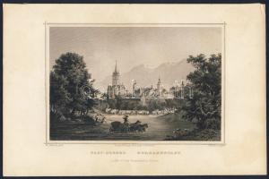 1860 Nagyszeben metszet / Sibiu engraving 16x24cm