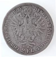 Ausztria 1880. 2Fl Ag "Ferenc József" (24,37g) T:3 körben peremhiba / Austria 1880. 2 Flor...