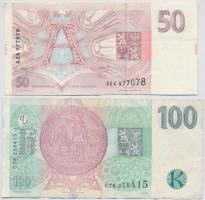 Csehország 1993. 50K + 1997. 100K T:III Czech Republic 1993. 50 Korun + 1997. 100 Korun C:F