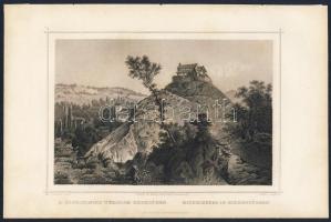 1860 Kisdisznód metszet / Cisnădioara engraving 16x24cm