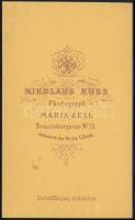 cca 1880 Mariazell fotója, középen a bazilikával, keményhátú fotó Nikolaus Kuss mariazelli műtermébő...
