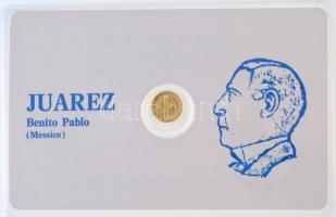 DN Juarez Benito Pablo modern mini Au pénz, lezárt, eredeti műanyag tokban (0.333) T:BU ND Juarez Benito Pablo Au modern mini Au coin in sealed plastic case (0.333) C:BU