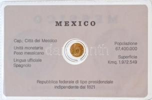 DN "Mexikó" modern mini Au pénz, lezárt, eredeti műanyag tokban (0.333) T:BU
ND "Mex...