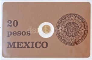DN 1959. 20P - Mexikó, azték naptár modern mini Au pénz, lezárt, eredeti műanyag tokban (0.333) T:BU ND 1959. 20P - Mexico, aztec calendar Au modern mini Au coin in sealed plastic case (0.333) C:BU