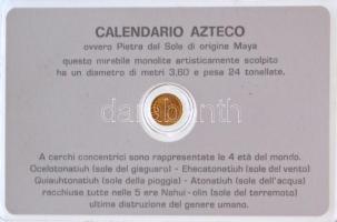 DN "1959. 20P - Mexikó, azték naptár" modern mini Au pénz, lezárt, eredeti műanyag tokban ...