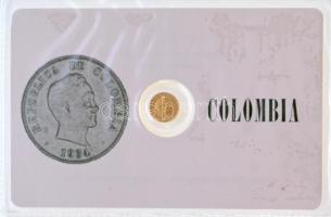 DN "Kolumbia" modern mini Au pénz, lezárt, eredeti műanyag tokban (0.333) T:BU ND "Colombia" Au modern mini Au coin in sealed plastic case (0.333) C:BU