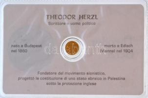 DN "Theodor Herzl" modern mini Au pénz, lezárt, eredeti műanyag tokban (0.333) T:BU
ND &q...