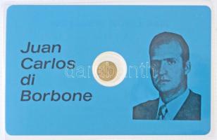 DN Juan Carlos di Borbone modern mini Au pénz, lezárt, eredeti műanyag tokban (0.333) T:BU ND Juan Carlos di Borbone Au modern mini Au coin in sealed plastic case (0.333) C:BU