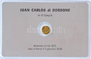 DN "Juan Carlos di Borbone" modern mini Au pénz, lezárt, eredeti műanyag tokban (0.333) T:...