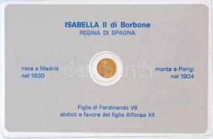 DN "II. Izabella" modern mini Au pénz, lezárt, eredeti műanyag tokban (0.333) T:BU
ND &qu...