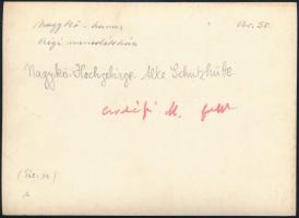 cca 1910 Nagykőhavas, Erdélyi Mór felvétele, hátulján feliratozva, 11,5×16 cm / Piatra Mare, photogr...