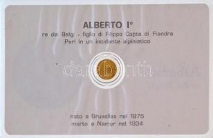 DN "I. Albert" modern mini Au pénz, lezárt, eredeti műanyag tokban (0.333) T:BU
ND "...