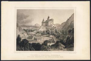 1860 Törcsvár metszet / Bran engraving 16x24cm