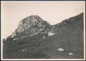 cca 1910 Brassó környéke, a Keresztényhavas, Erdélyi Mór felvétele, hátulján feliratozva, 11,5×16 cm / Region of Kronstadt (Brasov), Postăvaru, photograph taken by Mór Erdélyi, with notes on its back, 11,5×16 cm