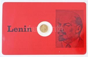 DN "Lenin (piros)" modern mini Au pénz, lezárt, eredeti műanyag tokban (0.333) T:BU ND "Lenin (red)" Au modern mini Au coin in sealed plastic case (0.333) C:BU