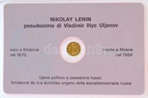 DN "Lenin (piros)" modern mini Au pénz, lezárt, eredeti műanyag tokban (0.333) T:BU
ND &q...