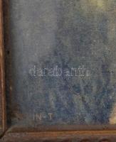 Csók István (1865 - 1961). A tavasz ébredése. Nyomat, sérült üvegezett fa keretben, 14×24 cm