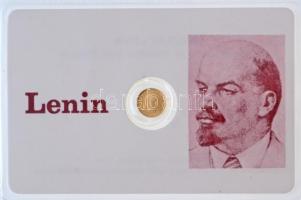DN Lenin (fehér) modern mini Au pénz, lezárt, eredeti műanyag tokban (0.333) T:BU ND Lenin (white) Au modern mini Au coin in sealed plastic case (0.333) C:BU