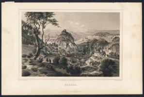 1860 Nagyág metszet / Săcărâmb engraving 16x24cm