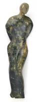 Női alak. Szobor, fa, festett, jelzés nélkül, kopott és sérült, m: 51 cm