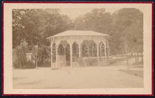 cca 1870 Margitszigeti pavilon, jelzés nélküli keményhátú fotó, 6,5x11 cm