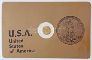DN USA modern mini Au pénz, lezárt, eredeti műanyag tokban (0.333) T:2 (BU) ND USA Au modern mini Au coin in sealed plastic case (0.333) C:XF (BU)
