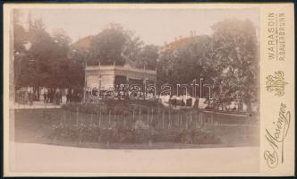 cca 1880-1890 Varasd, zenepavilon, keményhátú fotó, Varasd, Mosinger 6,5x11 cm/ cca 1880-1890 Music-pavilion in Varaždin, boardphoto Varaždin/Warasdin, Mosinger, 6,5x11 cm