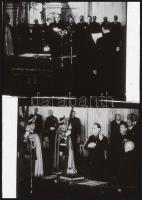 1946 Szálasi Ferenc (1897-1946) nyilaskeresztes politikus pere és kivégzése, 6 db fotónegatív kocka,...