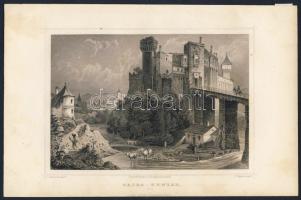 1860 Vajdahunyad metszet / Hunedoara engraving 16x24cm