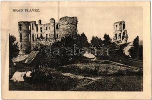 1933 Palocsa, Plavec; Palocsa várának romjai. J. Bedrnícek / Plavecsky hrad / castle ruins (gyűrődés / crease)