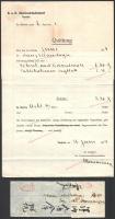 1914 K.u.K. Marinedetachement Tientsin. Nyugta számlákkal és címszalag. / 1914 K.u.K. Marinedetachement Tiantsin (Tientsin), China, invoices.