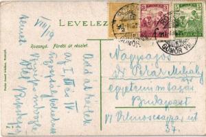 1917 Rozsnyó, Roznava; Fürdői út, vízimalom. Kiadja Fuchs József / road to the spa, watermill