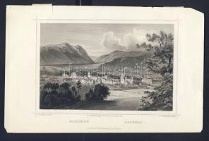 1860 Rozsnyó metszet / Rožňava engraving 16x24cm (apró szakadás / small tear)