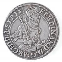 Osztrák Államok / Tiroli Grófság 1577-1595. Tallér Ag II. Ferdinánd, mint főherceg leveles, indás díszítés a mellpáncélon, kisméretű AE a köriratban (28,46g) T:1-,2 / Austrian States / County of Tyrol 1577-1595. Thaler Ag Ferdinand II, Archduke of Further Austria and Tyrol leaves and branches ornament on cuirass, small AE in legends (28,46g) C:AU,XF