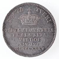 Habsburg Monarchy 1835. "Az alsó-ausztriai rendek hódolata I. Ferdinánd előtt" Ag zseton. ...