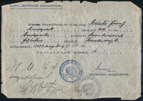 Szántó Zsigmond papírhagyatéka, neki szóló gépelt levelek, pl. izraeli kivándorlással kapcsolatban, ...