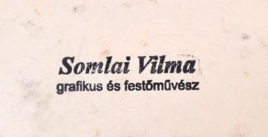 Somlai Vilma (1938-2007): Tanya. Vegyes technika, papír, jelzett, datált (1979), hátoldalán  bélyegz...