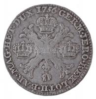 Osztrák Németalföld 1756. 1/2 Tallér Ag "I. Ferenc" (14,67g) T:2- / Austria Netherlands 17...